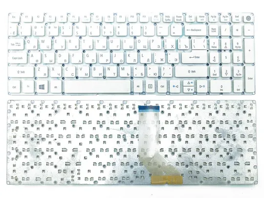 Клавиатура для ACER Aspire E5-722, E5-772, V3-574G, A315, A515, A715, ES1-523 (RU White без рамки) Ціна