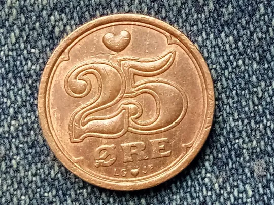 Дания, 25 эре (1991 г.) Ціна
