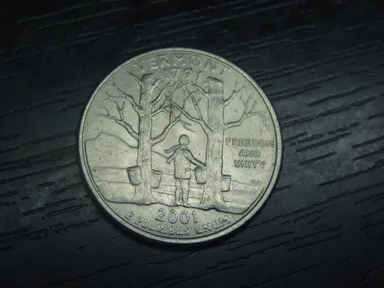 1/4 долара 2001 D США Вермонт Ціна