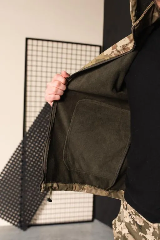 Купити Куртка мужская тактическая Мультикам Accord Турция Софтшел Soft-Shell ВСУ (ЗСУ) 8718 XXL хаки