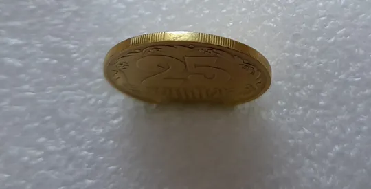 (2499) 25 копійок 1992 2ВАм поворот (порушення соосності) (25 копеек 1992 бублики брак) Де купити