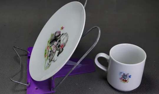 Набір дитячий Тарілка Чашка Песик порцеляна старий посуд Німеччина Bavaria Вживане З аукціону