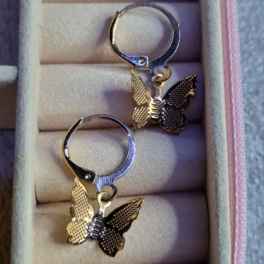 Купити Сережки з метеликами, ретро стиль