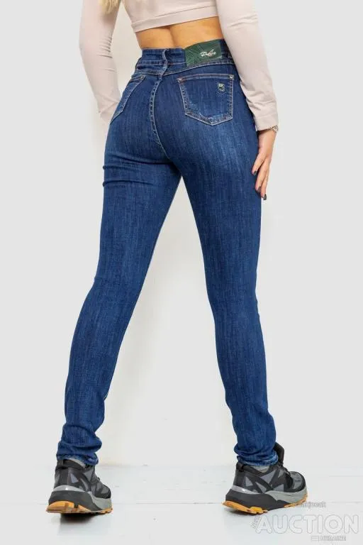 Джинсы женские с потертостями, цвет синий, 214R1413 Продаж
