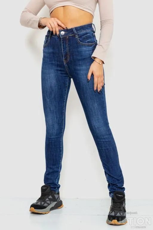 Джинсы женские с потертостями, цвет синий, 214R1413 З аукціону