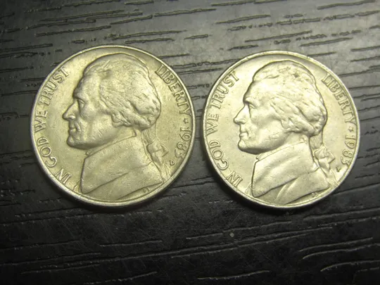 5 центів 1983 США (два різновиди) Ціна