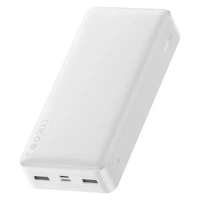 Батарея универсальная Baseus Bipow 20000mAh, 15W, USB-C/3A, 2*USB-A/3A(max.), +cable, white (PPBD05 Ціна