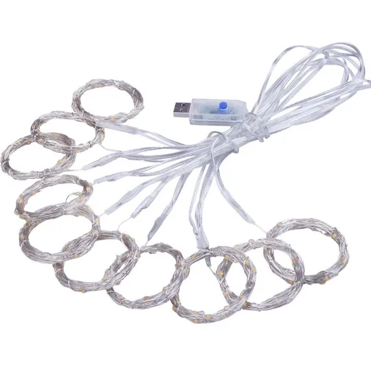 Штора , Светодиодная Гирлянда-занавеска на окно, 3х3 м с пультом&quot;  300 led Продаж