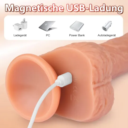 Реалістична вібрація фалоімітатора для жінок із функцією удару, силіконовий вібратор(23) Де купити