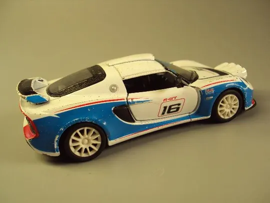 машинка 2012 Lotus exsige R-GT 16 scale 1/32 kinsmart Китай длина 12,3 см №10803 Характеристики