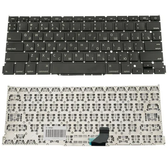 Клавіатура для ноутбука APPLE (MacBook Pro Retina: A1502 (2013-2015)) rus, black, SMALL Enter Ціна
