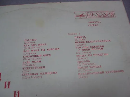 пластинка мелодии и ритмы 2 эстрада №4046 Де купити