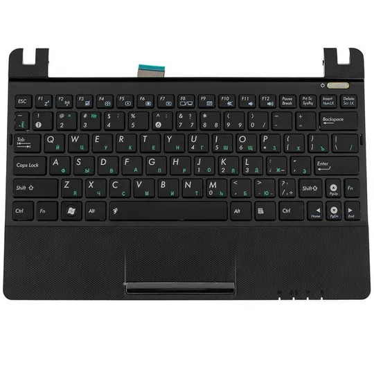 Купити Клавіатура для ноутбука ASUS (EeePC: 1011, 1015, 1016, 1018 Keyboard+Touchpad+передня панель) rus, black