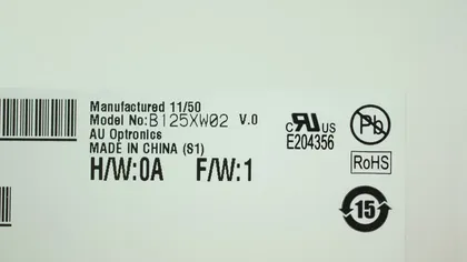 фото, Матриця 12.5 B125XW02 V.0 (1366*768, 40pin, LED, NORMAL, матова, роз'єм праворуч знизу) для ноутбука