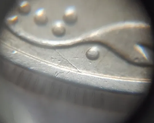 (5281) 50 копійок 2006 розкол на реверсі біля 5 грона до канту (50 копеек 2006 брак раскол трещина) Інтернет-аукціон