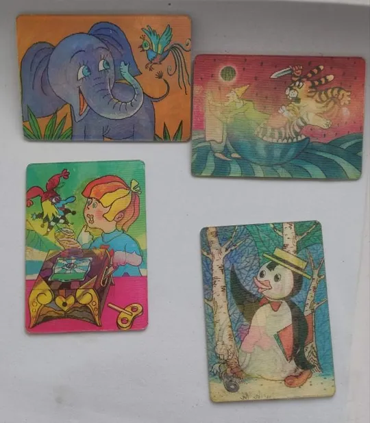 4 переливных календарика СССР, красочные изображения tb628 1 Продаж