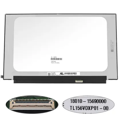 фото, Матриця 15.6 TL156VDXP01-00 (1920*1080, 40pin(eDP, IPS, 300HZ, 100% sRGB), LED, SLIM(без планок та вушок), матова, роз'єм праворуч