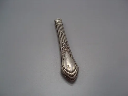 Ручка от ножа серебро Польша 3 проба клеймо HМ длина 10 см вес 37,11 г №18129 З аукціону