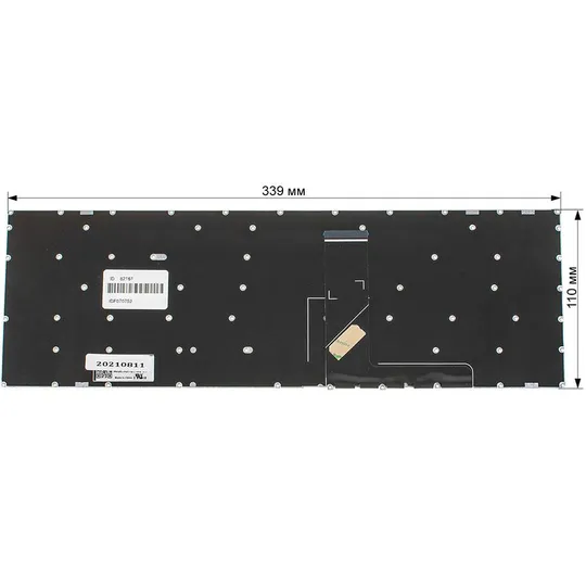 Клавіатура для ноутбука Lenovo (IdeaPad: 320-15 series) rus, onyx black, без кадру, з діодом на кнопці включення (оригінал) Ціна