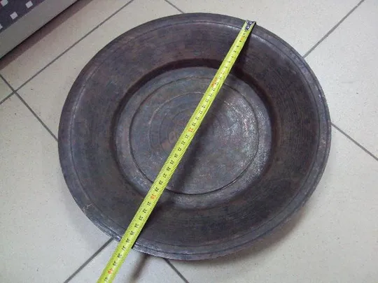 Поднос круглый тарелка медь высота 5,5 см, диаметр 36,5 см (№1261) Продаж