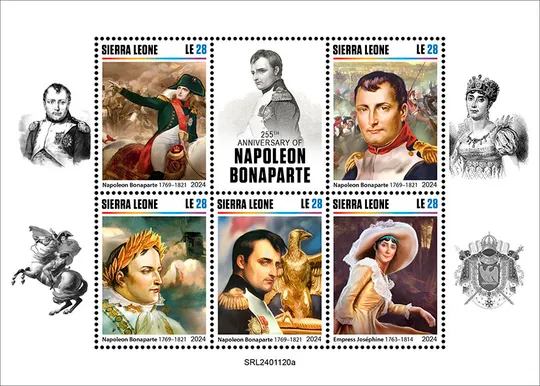 Сьерра Леоне-Бонапарт Наполеон -2024.Чистый полный красивый комплект.MNH Ціна