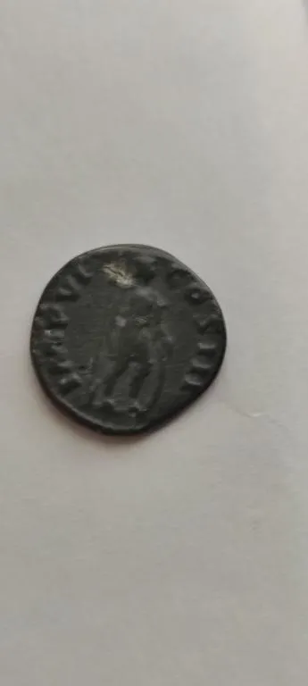 Подлинная монета Древнего Рима- Марк Аврелий как Марс-Бог войны с копьём и щитом bm286. З аукціону