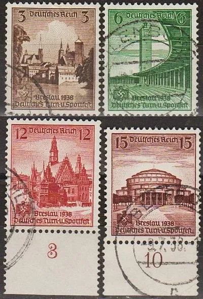 фото, 1938 - Рейх - Спортивний турнір у Бреcлау Мі.665-68  _3.0 €