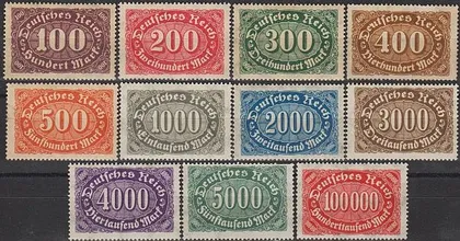 фото, 1922 - Німеччина - Цифри в овалі Mi.247-57 _7,10 € **/*