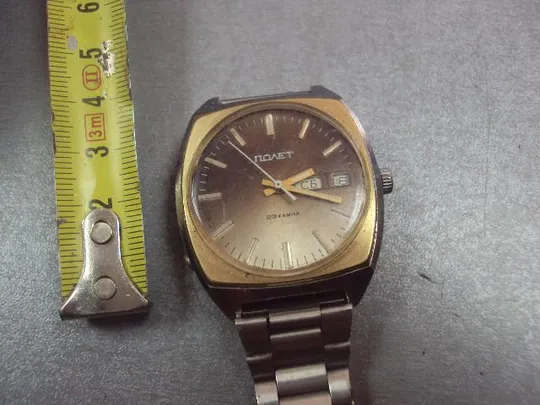 часы наручные с браслетом мужские Полет 23 камня автоподзавод ссср на ходу №3059 З аукціону