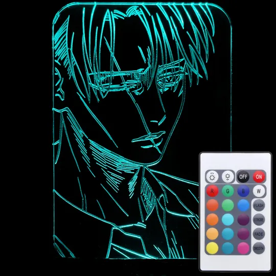 Акриловий світильник-нічник з пультом 16 кольорів Леві Аккерман 3 tty-n001211 Ціна