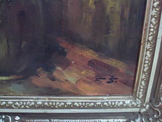 Купити Большая картина Натюрморт Подсолнухи в ажурной раме. масло, холст №160