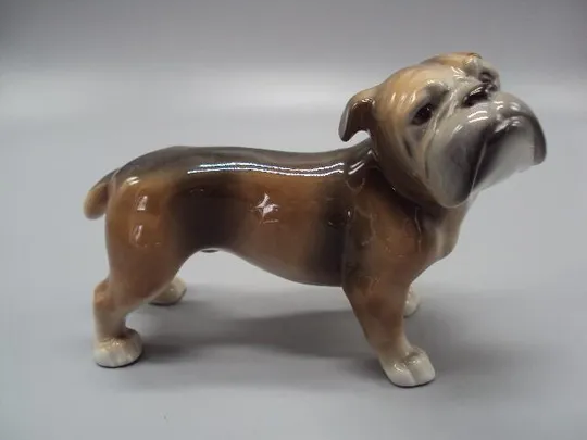 Фигура фарфор статуэтка Германия HUS Unterweissbach собака бульдог собачка высота 12,5 см №14255 Ціна