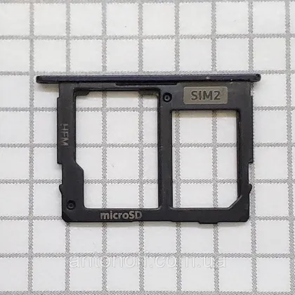 фото, Тримач сім карти Samsung J730F Galaxy J7 2017 для телефона (Black) оригінал з розборки