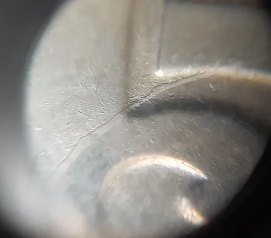 (7928) 50 копійок 2023 'борозда' (розшарування) на реверсі та аверсі (50 копеек 2023 цікавий брак) Продаж