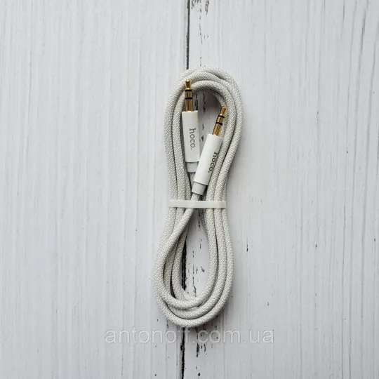Аудіо кабель Aux Hoco UPA19 mini-Jack 3.5mm to 3.5mm білий 2 метра З аукціону