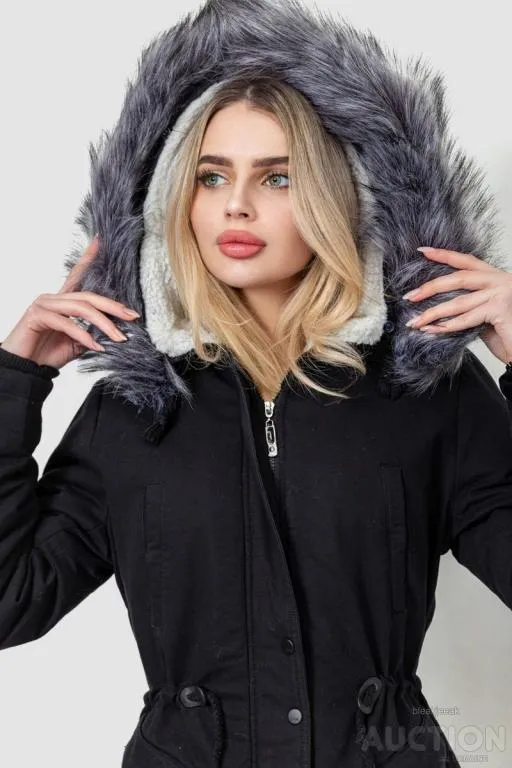 Парка женская зимняя, цвет черный, 244R805 Недорого