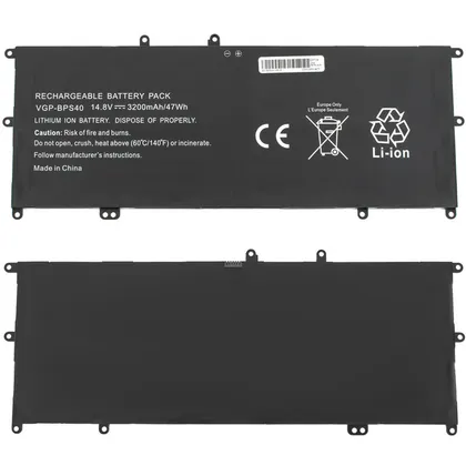 фото, Батарея для ноутбука Sony BPS40 (VGP-BPS40, Sony Vaio SVF14 и SVF15 series) 14.8V 3200mAh 47Wh Black