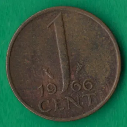 фото, 1 цент 1966 року Нідерланди [М]