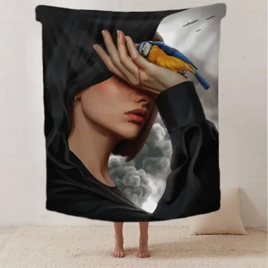 Купити Плед патриотический 3D Птичка Защитница 20222493_B 12385 135х160 см