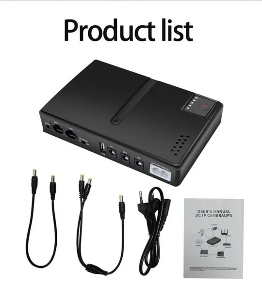 Джерело безперебійного живлення mini dc ups dc1018p 10400 mah 18w Ціна