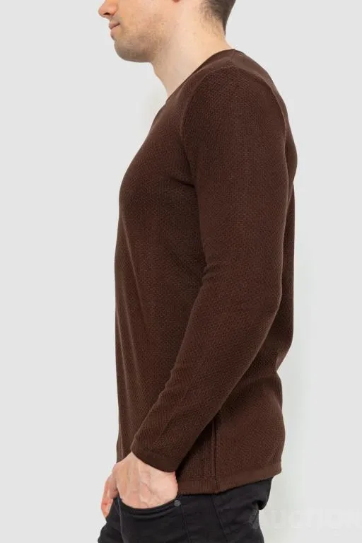 Свитер мужской, цвет шоколадный, 214R3007 Продаж