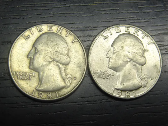 1/4 долара 1981 США (два різновиди) Ціна