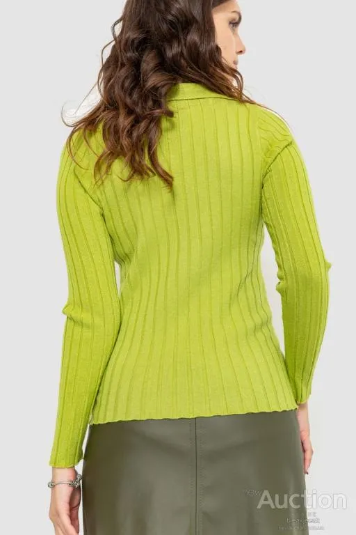 Кофта женская однотонная, цвет оливковый, 204R018 Продаж