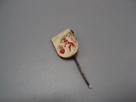 Знак фрачник герб Zaniemysl Польша Занемысль лев сердце №18207 Ціна