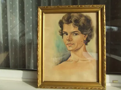 фото, Зас.худ.укр. Шолтес Петро .роз. 50 х 40 см.к.а. 1972 рік . закарпатская школа Ерделі і Бокшая. Ужгород .