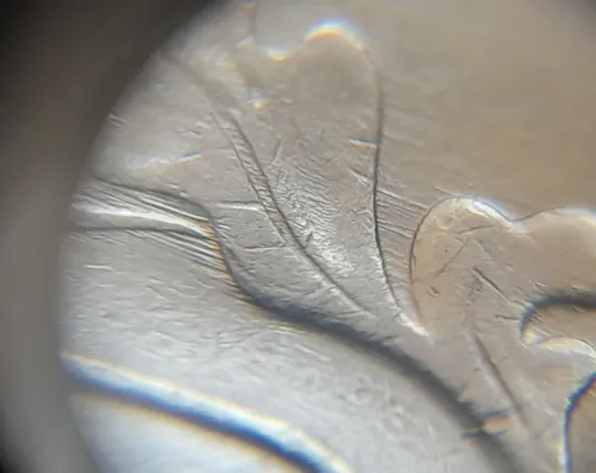 (6354) 50 копійок 1992 1АЕм брак "бамбук" на правих дубових листках та колосках пшениці (груба шліфовка) (50 копеек 1992 1АЕм) З аукціону