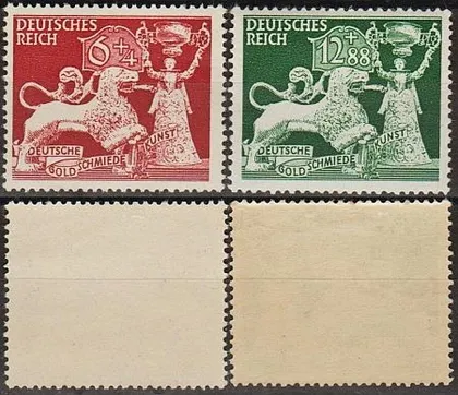 фото, 1942 - Рейх - Ювелірне мистецтво Mi.816-17 **/*
