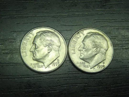 1 дайм 1995 США (два різновиди) Ціна