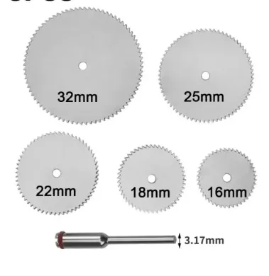 Фрезы отрезные круглые для бормашин. Набор 5 фрез и держатель. Пилы дисковые. Ціна