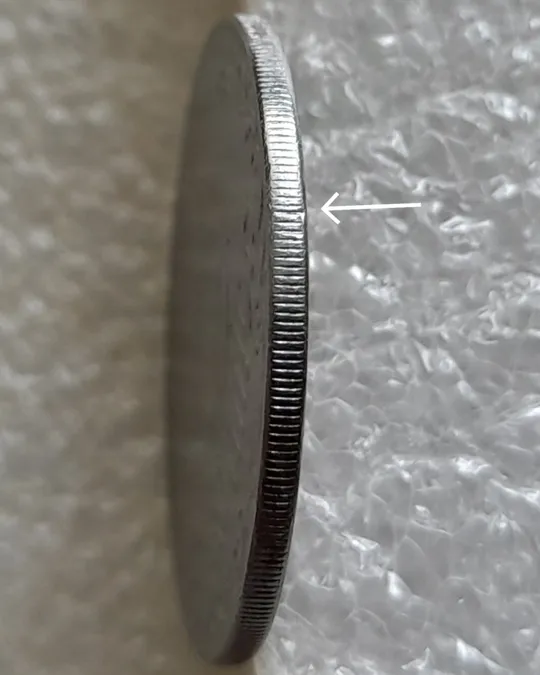 (6350) 5 копійок 1992 брак гуртильного кільця на 05 год. (5 копеек 1992 брак гуртильного кольца) Ціна